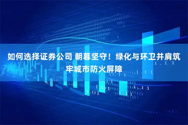 如何选择证券公司 朝暮坚守！绿化与环卫并肩筑牢城市防火屏障